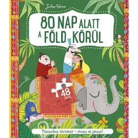 80 nap alatt a föld körül - könyv és kirakó