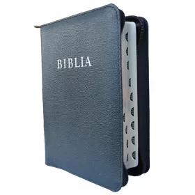   BIBLIA - Ezüst élmetszéssel, cipzáras bőrtokban - Revideált új fordítás (RÚF 2014)